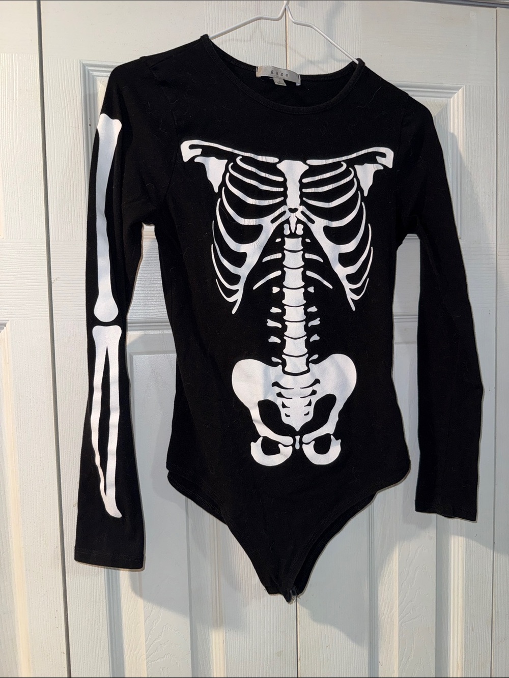 Small black skeleton bodysuit